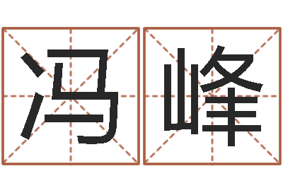 冯峰姓名事-用数字算命