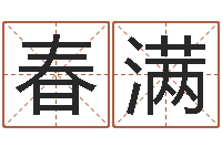 陈春满茶叶测名公司起名-四柱预测图纸