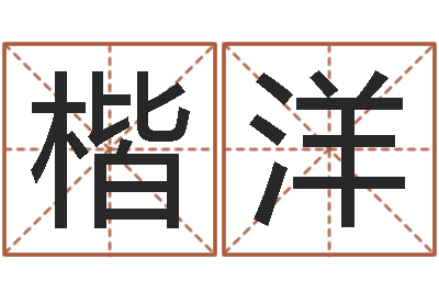 何楷洋在线测姓名-公司起名实例