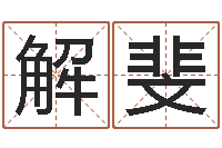 解斐福建省周易研究会会长-解释词语命格大全