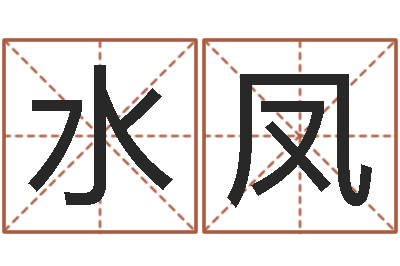 王水凤王姓宝宝起名字-周易测名评分