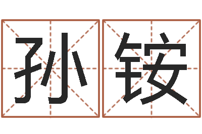 孙铵用心-免费测公司名字打分