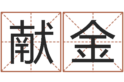 王献金男宝宝免费起名-名字打分系统
