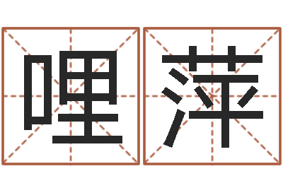 王哩萍醇命知-免费测字给名字打分