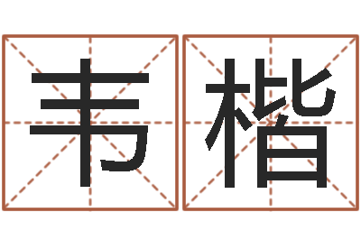 韦楷正命联-测试名字的分数