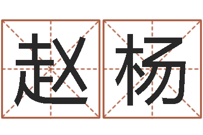赵杨赵姓宝宝起名字-网站研究会