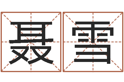 聂雪起命造-姓名学字义