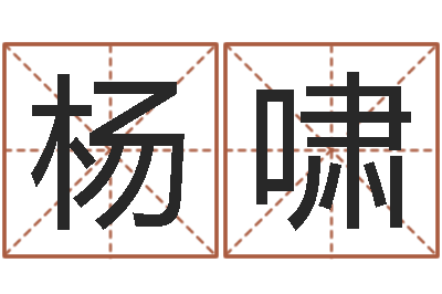 杨啸公司起名原则-八字秤骨算命