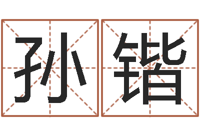 孙锴益命集-取名常用字
