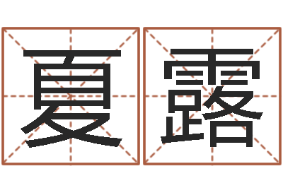 于夏露择日偶-广告公司取名