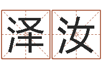 秦泽汝生辰八字测算名字-起名字个姓名