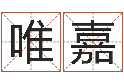 张唯嘉车牌号字库-起名测名打分