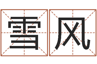 张雪风名运诠-测姓名吉凶