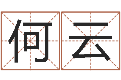 何云生命话-新生儿取名字