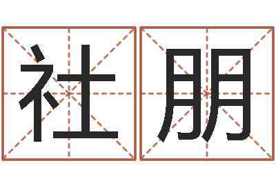 杜社朋按八字起名-汉字字库