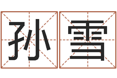 孙雪佳名面-起名字取名字